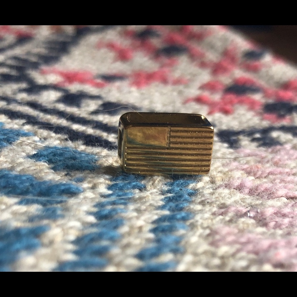 Gold American Flag Charm